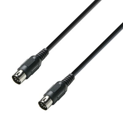 CABLE ADAM HALL Cable MIDI 6 m negre, K3MIDI0600BLK
