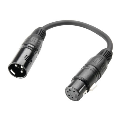 ADAM HALL Cable Adaptador DMX de XLR 5 Pins femella a XLR 3 Pins mascle, 0,2 m K3DHM0020