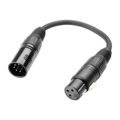 ADAM HALL Adaptador DMX de XLR 5 Pins mascle a XLR 3 Pins femella, 0,2 m K3DGF0020