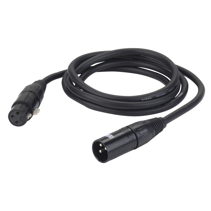 CABLE DMX 3-PIN M A 3-PIN F (0,75m)