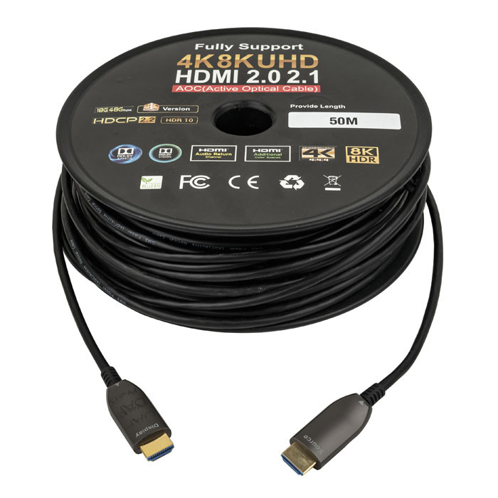 CABLE DE FIBRA HDMI 2.1 AOC 8K (50m)