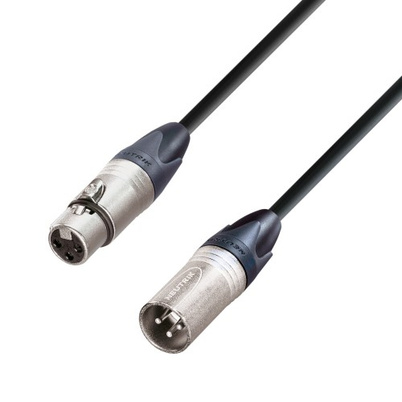 ADAM HALL Cable de Micro Neutrik de XLR femella a XLR mascle, 10 m K5MMF1000