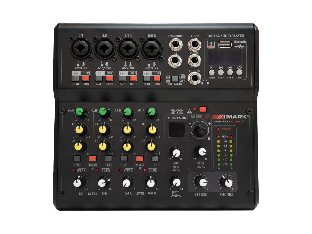 mesclador Mark usb bluetooth minimax 6